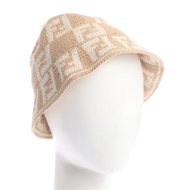 Hut, in Hellbraun, Baumwolle, Fendi