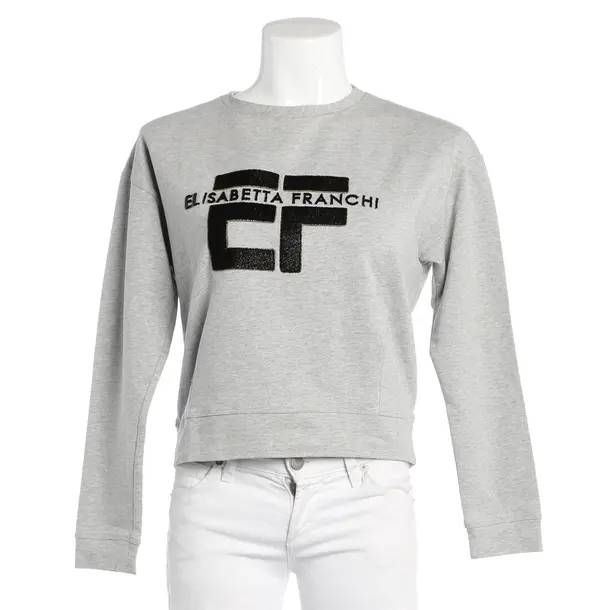 Sweatshirt, in Grau, Baumwolle, Elisabetta Franchi