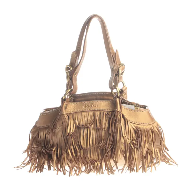 Handtasche, in Gold, Leder, Hogan