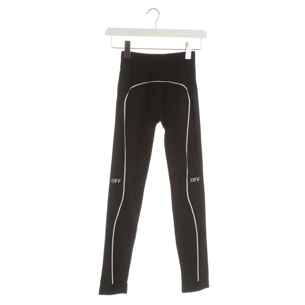 Leggings, in Schwarz, Baumwolle, Off-White