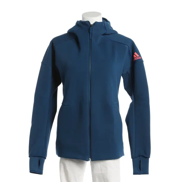 Sweatjacke, in Blau, Baumwolle, Adidas