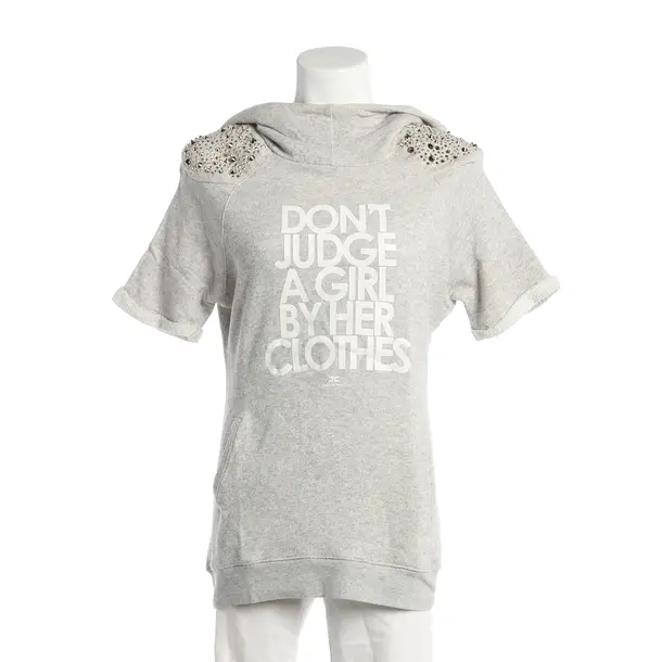 Hoodie, in Hellgrau, Baumwolle, Elisabetta Franchi