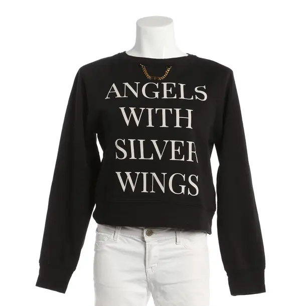 Felpa, in Nero, Cotone, Elisabetta Franchi