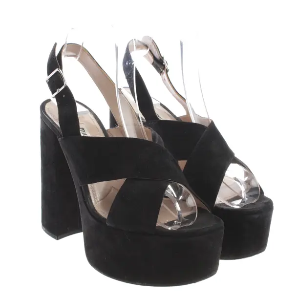 Heeled Sandals, in Black, Miu Miu