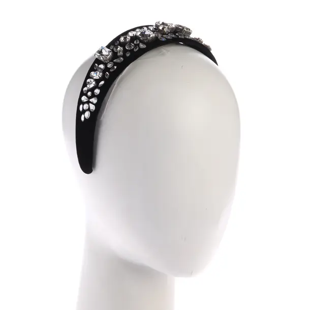 Headband, in Black, Polyester, Blumarine