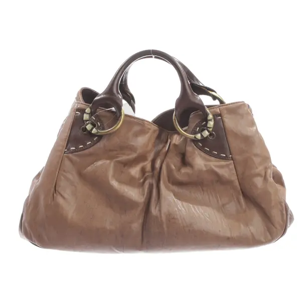 Handtasche, in Dunkelbraun, Leder, Ermanno Scervino