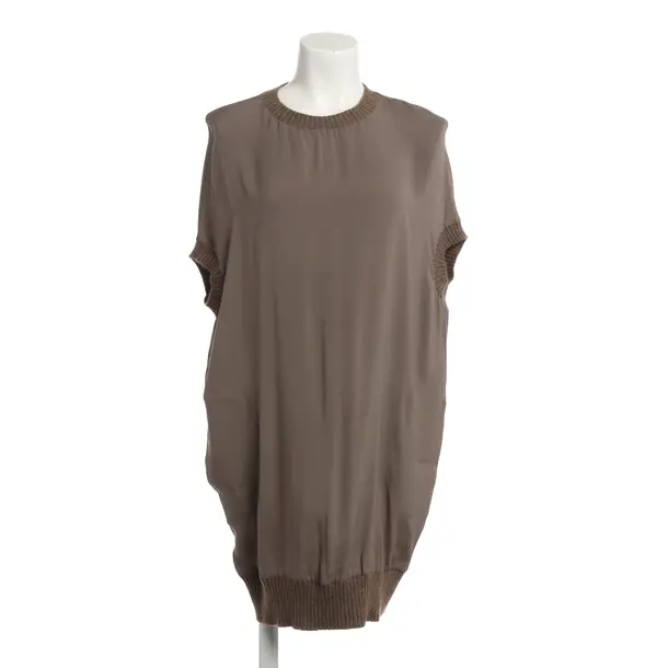 Kleid, in Braun, Seide, Brunello Cucinelli