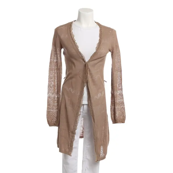 Cardigan, in Brown, Linen, Ermanno Scervino