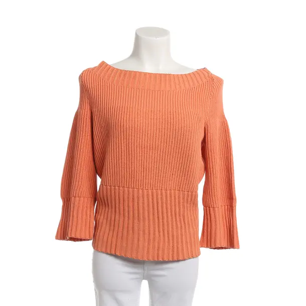 Pullover, in Orange, Baumwolle, Brunello Cucinelli