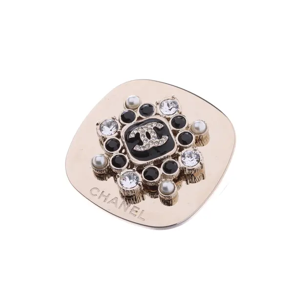 Brosche, in Gold, Metall (metallisch, metallisiert), Chanel
