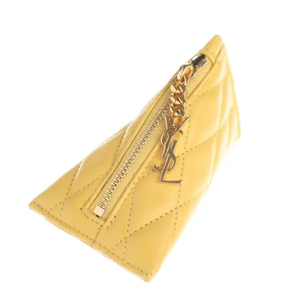 Schlüsseletui, in Gelb, Leder, Saint Laurent