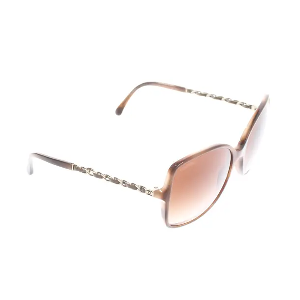 Sonnenbrille, in Braun, Kunststoff / Naturmaterial, Chanel