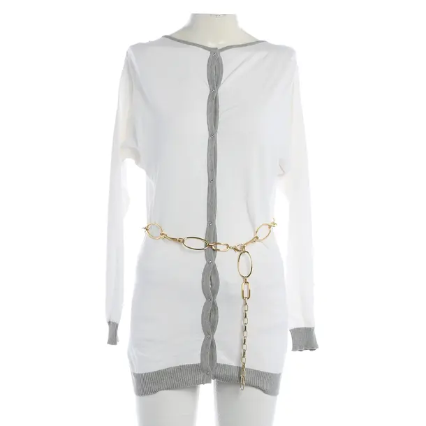 Cardigan, in White, Cotton, Blumarine