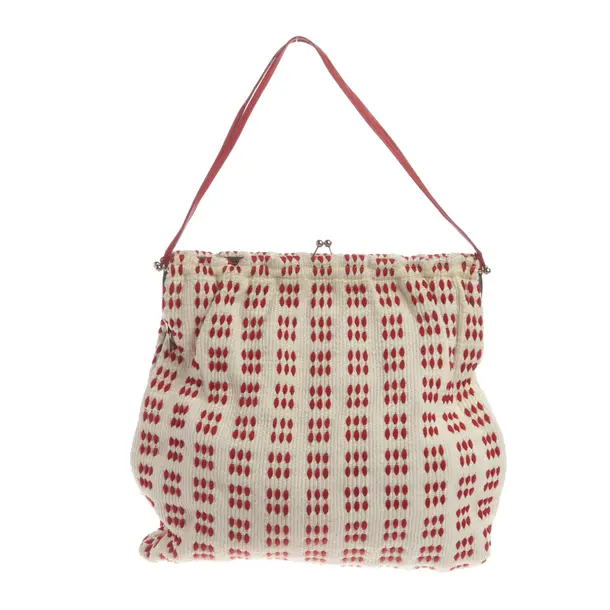 Schultertasche, in Cream, Baumwolle, Miu Miu