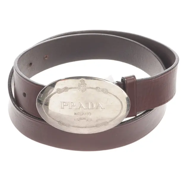 Gürtel, in Dunkelbraun, Leder, Prada