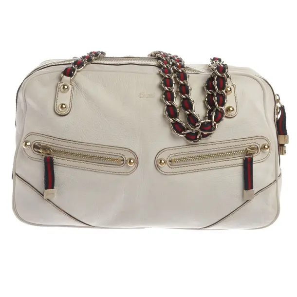 Schultertasche, in Weiß, Leder, Gucci