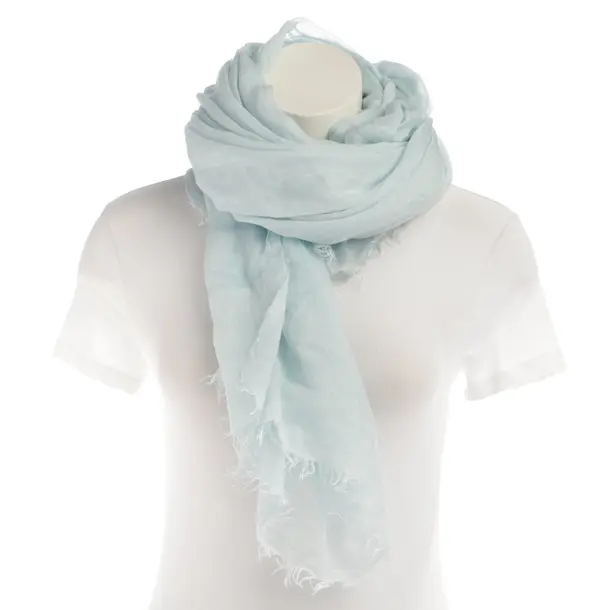 Shawl, in Light Blue, Cotton, Faliero Sarti