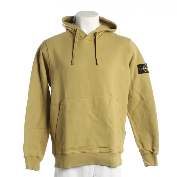 Felpa con cappuccio, in Giallo senape, Cotone, Isola di pietra