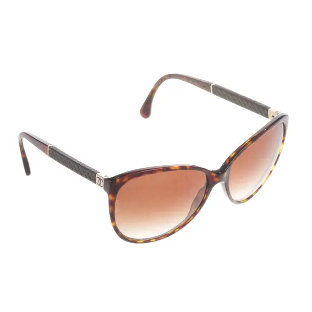 Sunglasses, in Dark Brown, Synthetic / Natural Material, Chanel