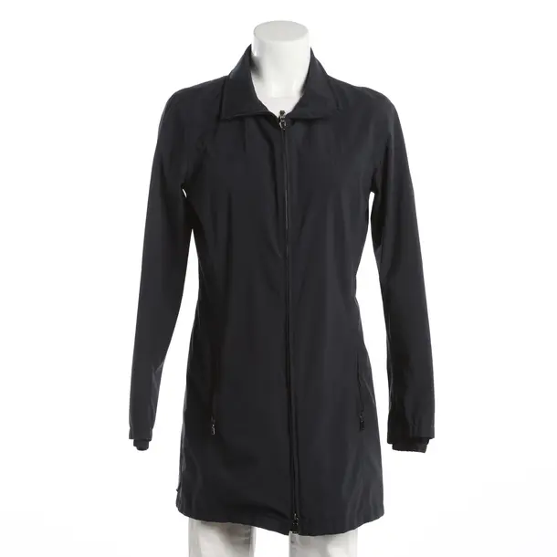 Mid-Season Coat, in Navy, Polyester, Prada Linea Rossa