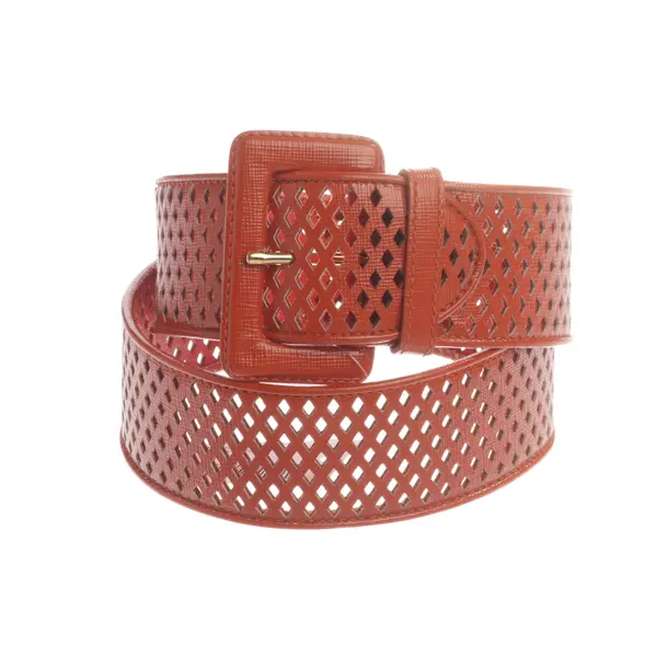 Belt, in Dark Orange, Leather, Prada