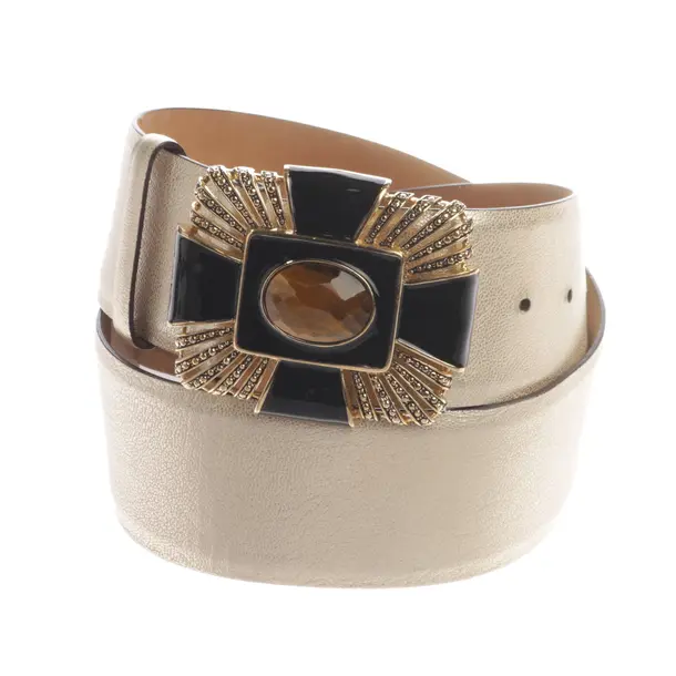 Gürtel, in Gold, Leder, Roberto Cavalli
