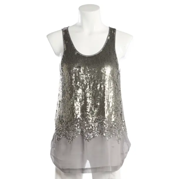 Top, in Gray, Silk, Twin Set