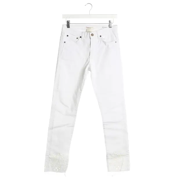 Jeans Slim Fit, in Weiß, Baumwolle, Saint Laurent