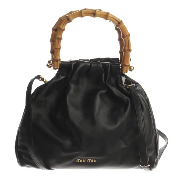 Handbag, in Black, Leather, Miu Miu