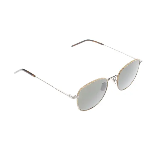 Sonnenbrille, in Silber, Kunststoff / Naturmaterial, Saint Laurent