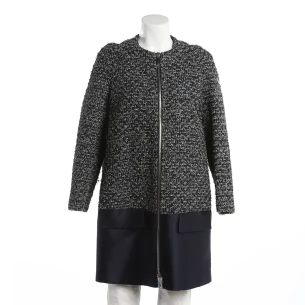 Mid-Season Coat, in Navy, Polyester, Moncler Gamme Rouge