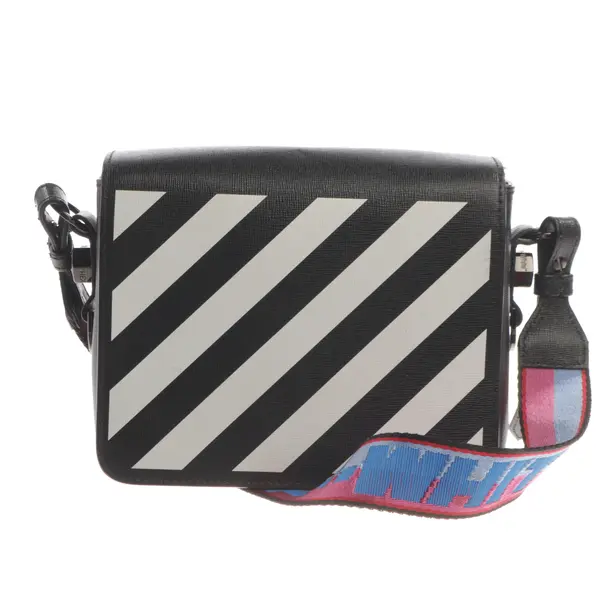Schultertasche, in Mehrfarbig, Leder, Off-White