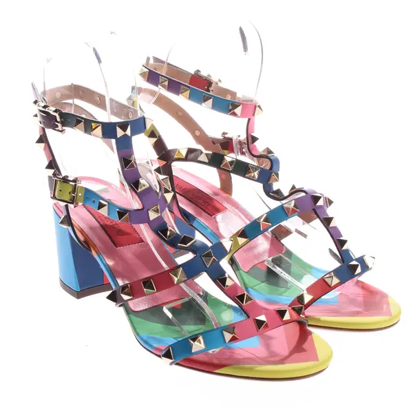 Heeled Sandals, in Multicolored, Valentino