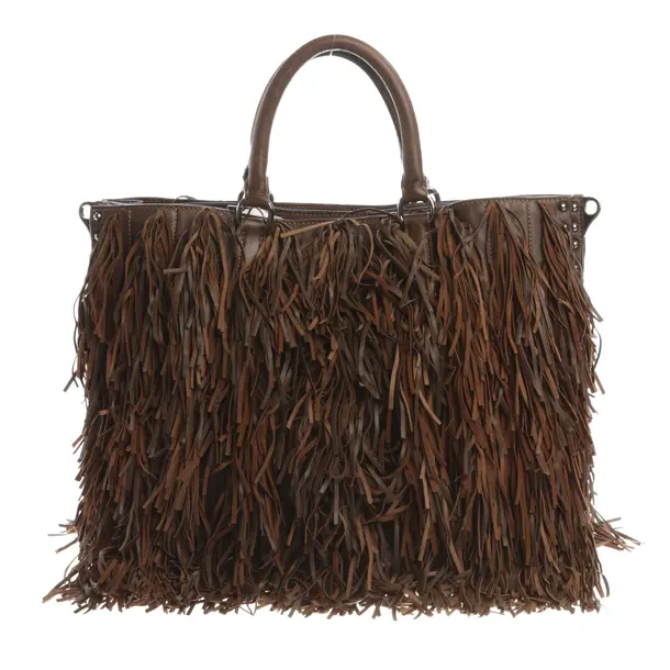 Handbag, in Brown, Leather, Prada