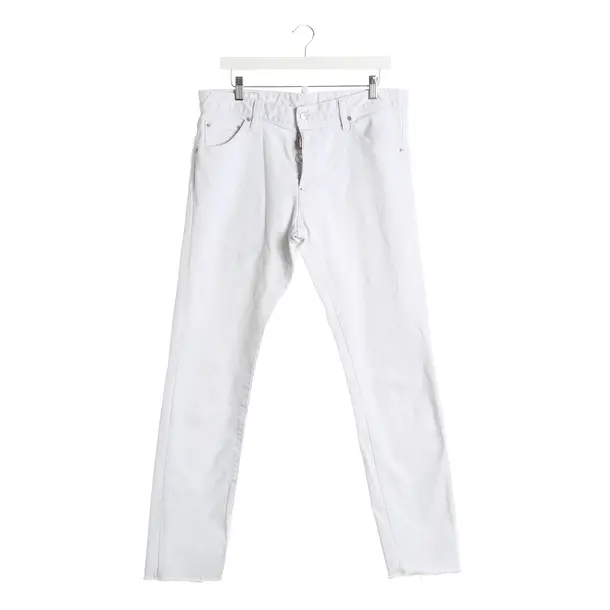 Jeans slim fit, in Bianco, Cotone, Dsquared