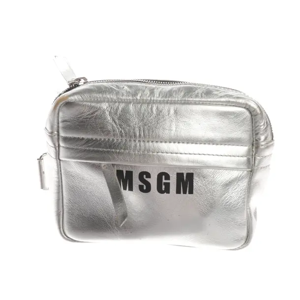 Bum Bag, in Silver, Leather, MSGM