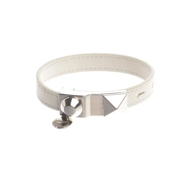 Armband, in Weiß, Leder, Prada