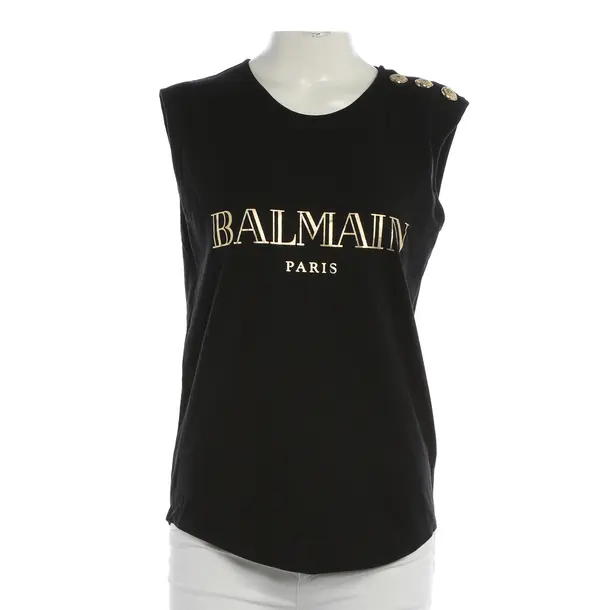 Top, in Black, Cotton, Balmain