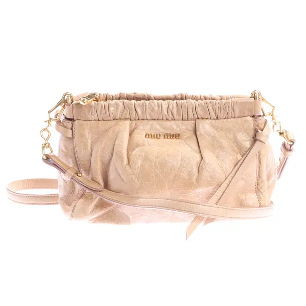 Schultertasche, in Braun, Leder, Miu Miu