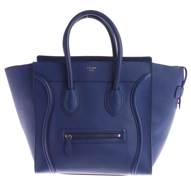 Schultertasche, in Blau, Leder, Céline