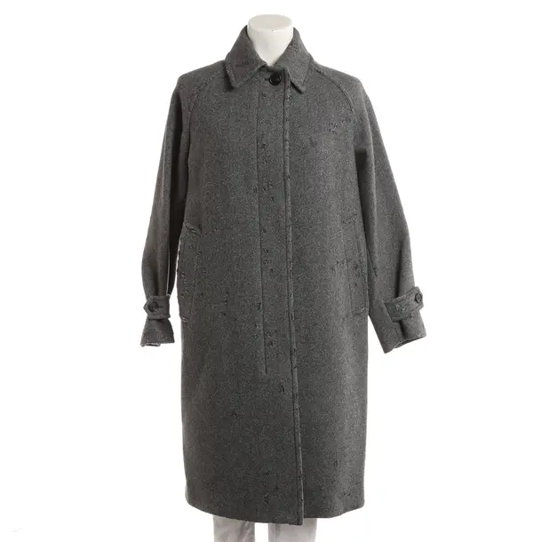 Winter Coat, in Gray, Wool, MSGM