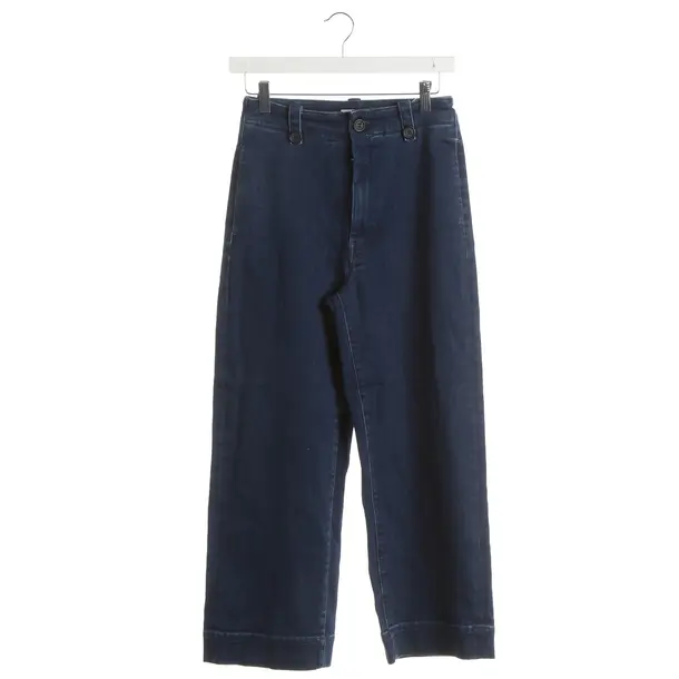 Straight Fit Jeans, in Navy, Cotton, Mother