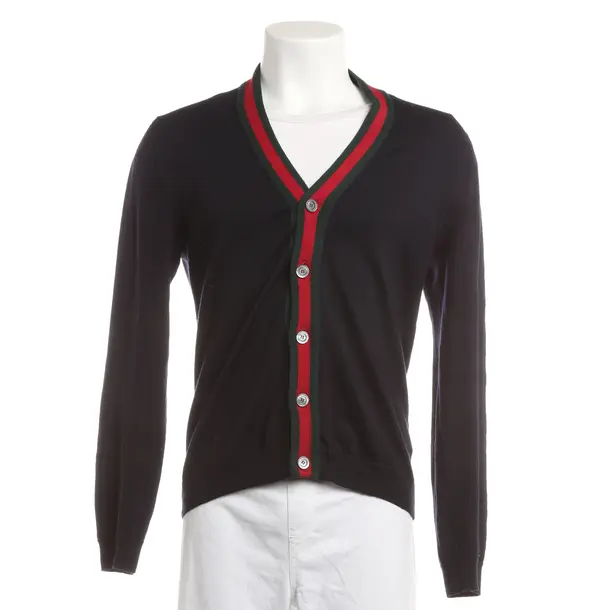 Strickjacke, in Navy, Wolle, Gucci