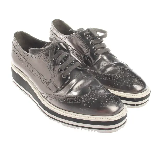 Halbschuhe, in Silber, Prada