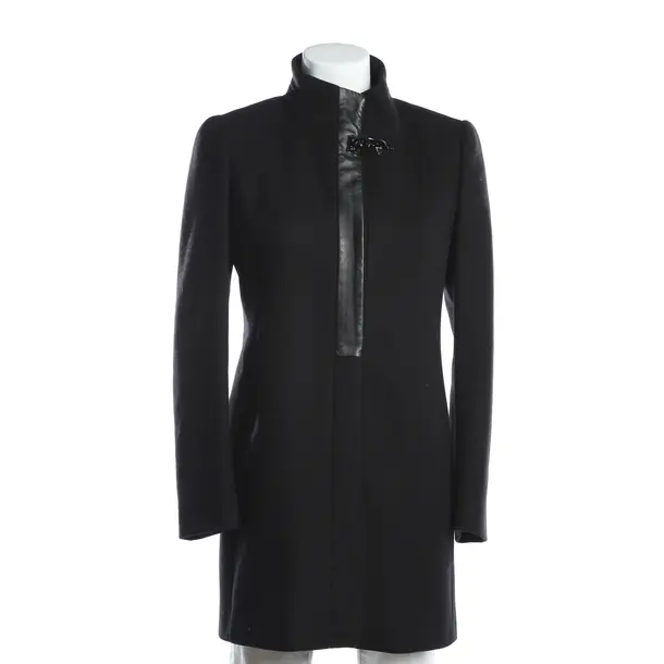 Mid-Season Coat, in Black, Wool, Fay