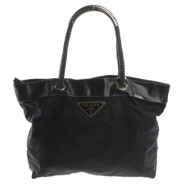 Shoulder Bag, in Navy, Polyester, Prada