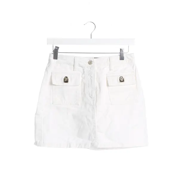 Skirt, in White, Cotton, Elisabetta Franchi