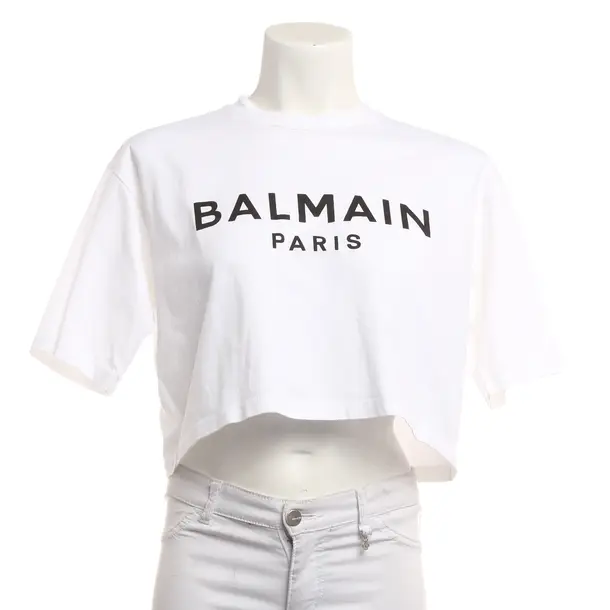 Shirt, in White, Cotton, Balmain