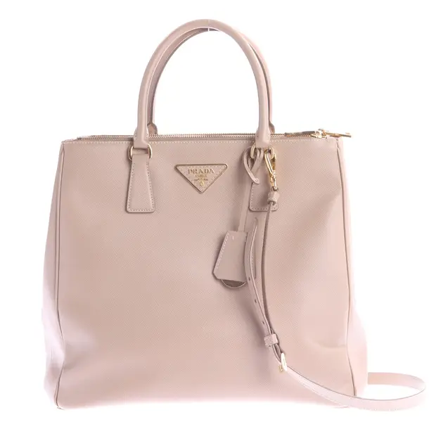 Handtasche, in Hellbraun, Leder, Prada