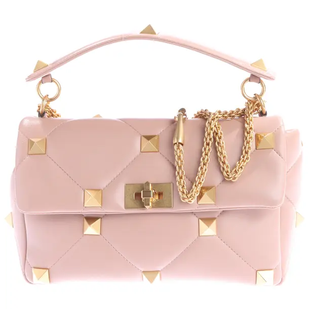 Schultertasche, in Hellrosa, Leder, Valentino